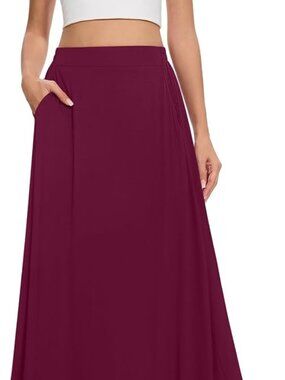 Womens Maxi Skirt Long Flowy Summer A-Line High Waist Skirts